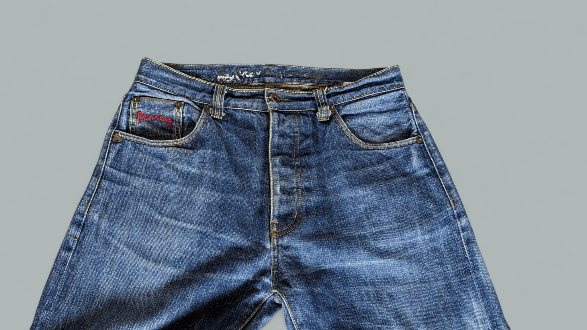 Other RARE Money Clothing Selvedge Denim Jeans 500 Rupiah Sz 30 Size US 30 / EU 46 - 6 Thumbnail