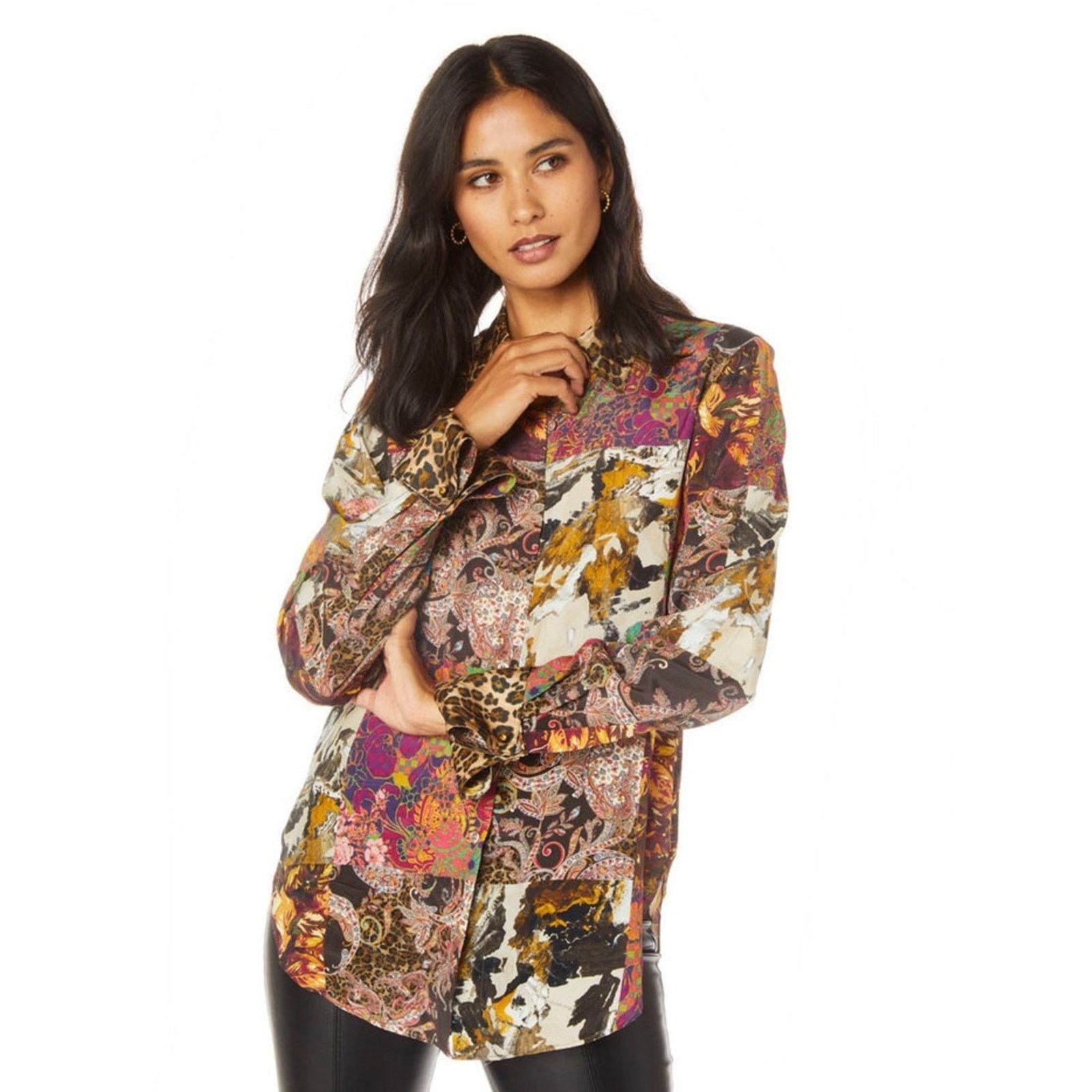 Robert Graham Robert Graham GabrielaPrint SilkBlend Shirt Womens Small Size S / US 4 / IT 40 - 2 Thumbnail