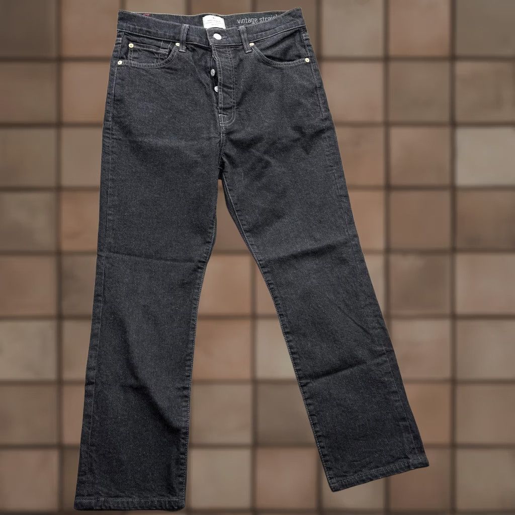 7 For All Mankind 7 For All Mankind Vintage Straight Jeans Mens 30 Black Button Fly Size US 30 / EU 46 - 1 Thumbnail