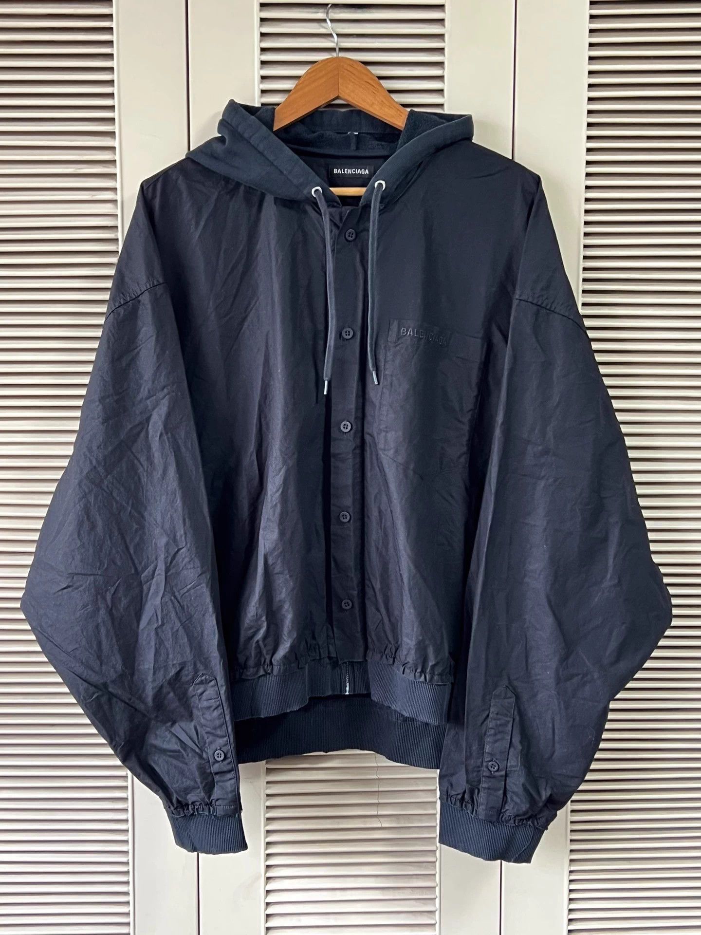 Balenciaga Balenciaga hooded colorblocked jacket black M Size US M / EU 48-50 / 2 - 1 Thumbnail