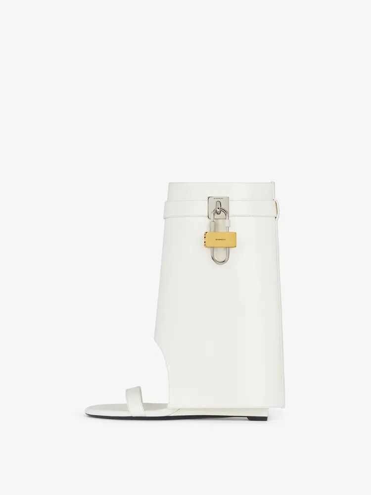 Givenchy o1w1db10525 Shark Lock Ankle Sandals in White Size US 10 / IT 40 - 2 Thumbnail