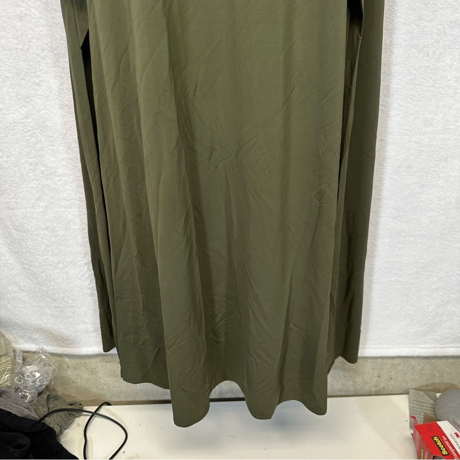 Lafayette 148 Lafayette 148 Olive Green Peplum Sleeveless Maxi Dress Sz XS Size XS / US 0-2 / IT 36-38 - 3 Thumbnail