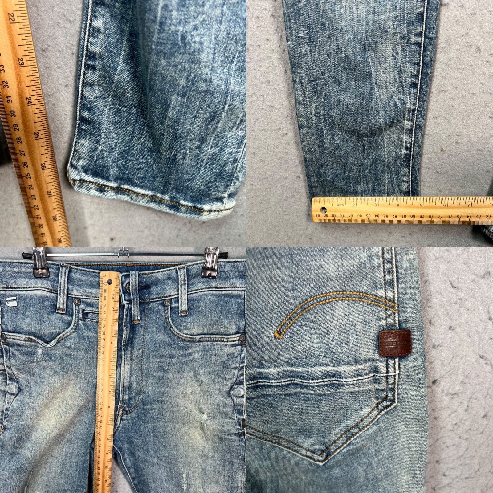 G-Star G-Star RAW Mens Jeans 28 x 30 D-Staq 3D Super Slim Denim Blue 5-Pocket Regular Slim Men Jeans Size US 28 / EU 44 - 8 Thumbnail