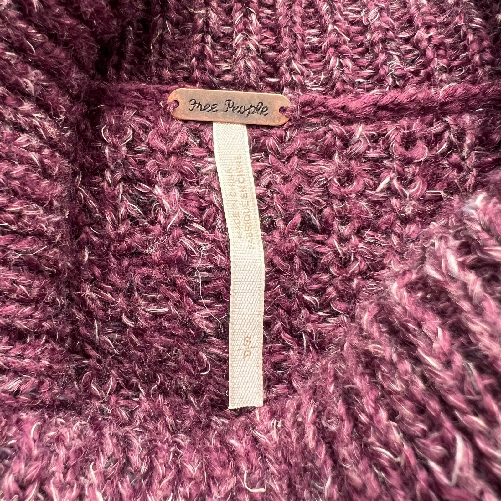 Free People Free People Purple Soft Knit Oversized Pullover Sweater, S Size S / US 4 / IT 40 - 9 Thumbnail