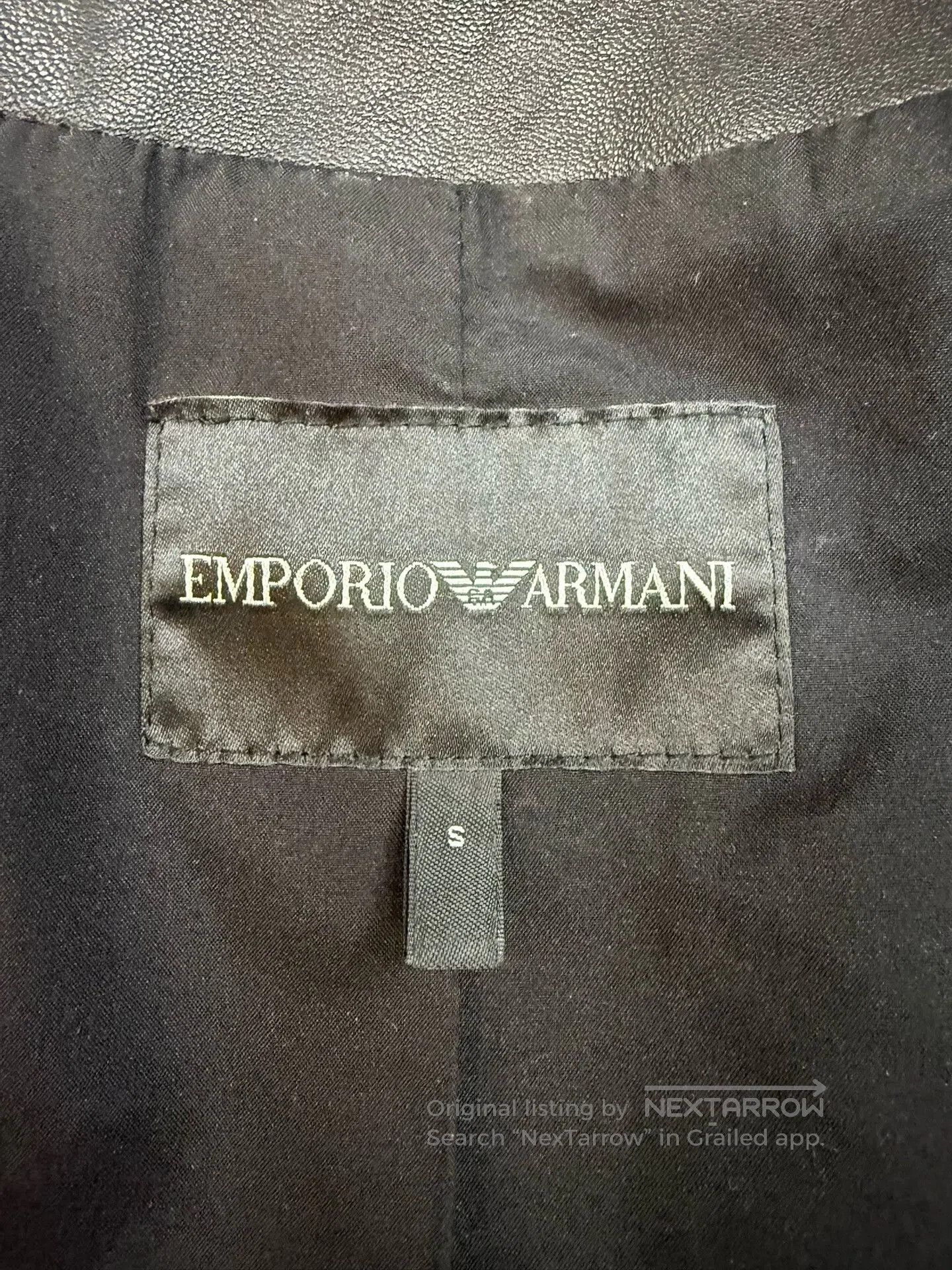 Giorgio Armani Armani Men's Leather Moto Jacket. Size US S / EU 44-46 / 1 - 4 Thumbnail