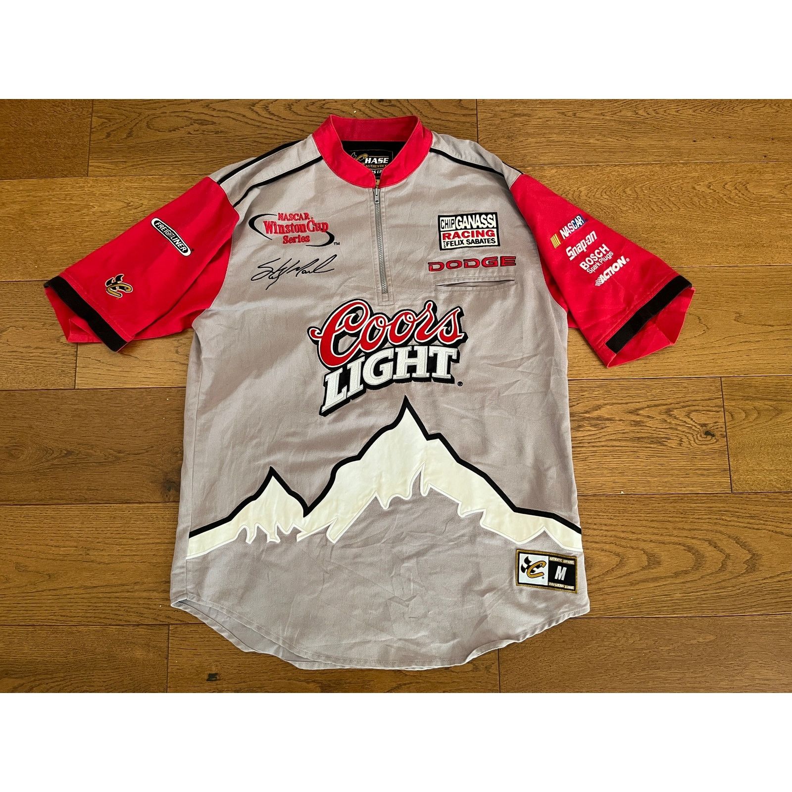 Chase Authentics VTG Sterling Marlin Coors Light NASCAR Racing Crew Shirt M Size US M / EU 48-50 / 2 - 1 Thumbnail