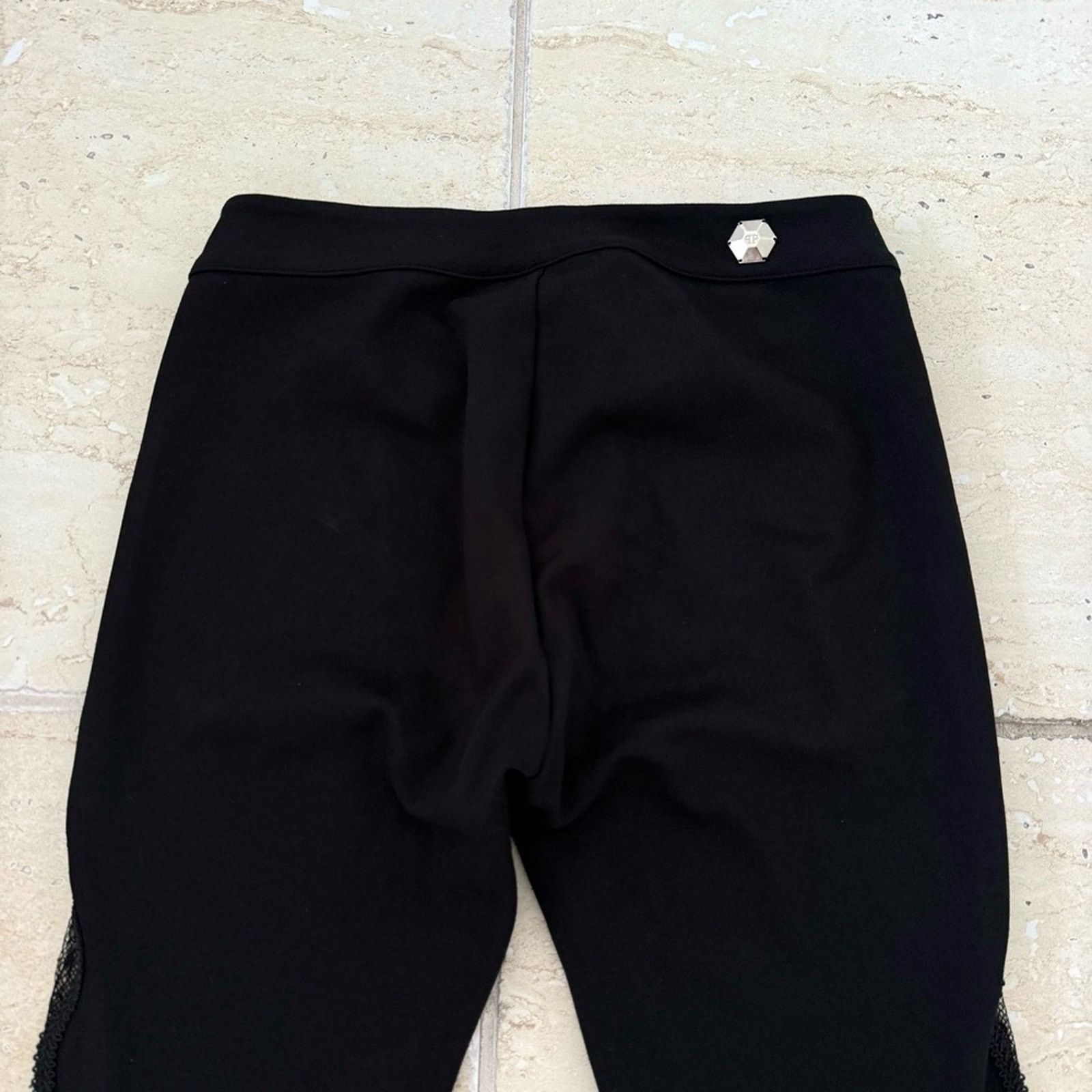 Philipp Plein PHILLIP PLEIN Black Leggings With Lace , Size XS, Authentic Size 25" / US 0 / IT 36 - 9 Thumbnail