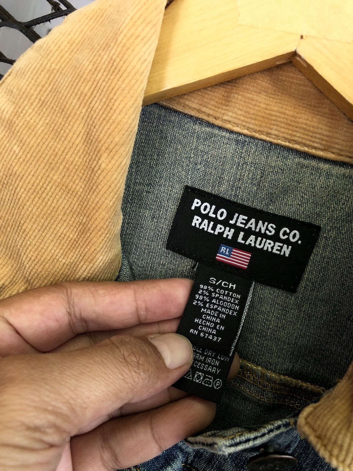 Polo Ralph Lauren × Vintage POLO JEANS RALPH LAUREN DENIM JACKET AMERICAN FLAG Size S / US 4 / IT 40 - 6 Thumbnail