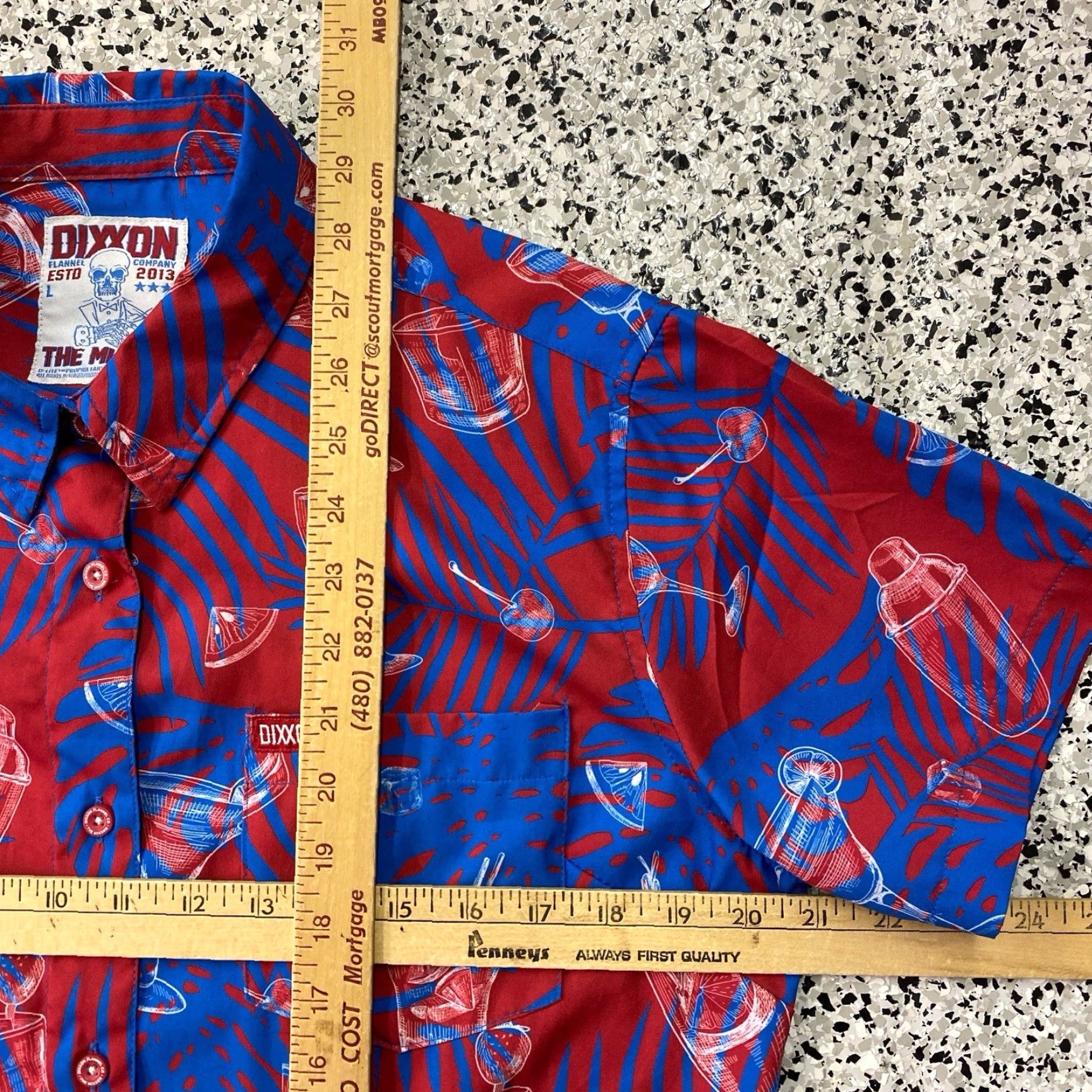 Vintage Dixxon Shirt Womens L Red Blue The Mixer Drinks Cocktail Party Plaid Button-Up Casual Long Sleeve Flannel Pocketed Regular Fall Winter Vintage No Size L / US 10 / IT 46 - 3 Thumbnail