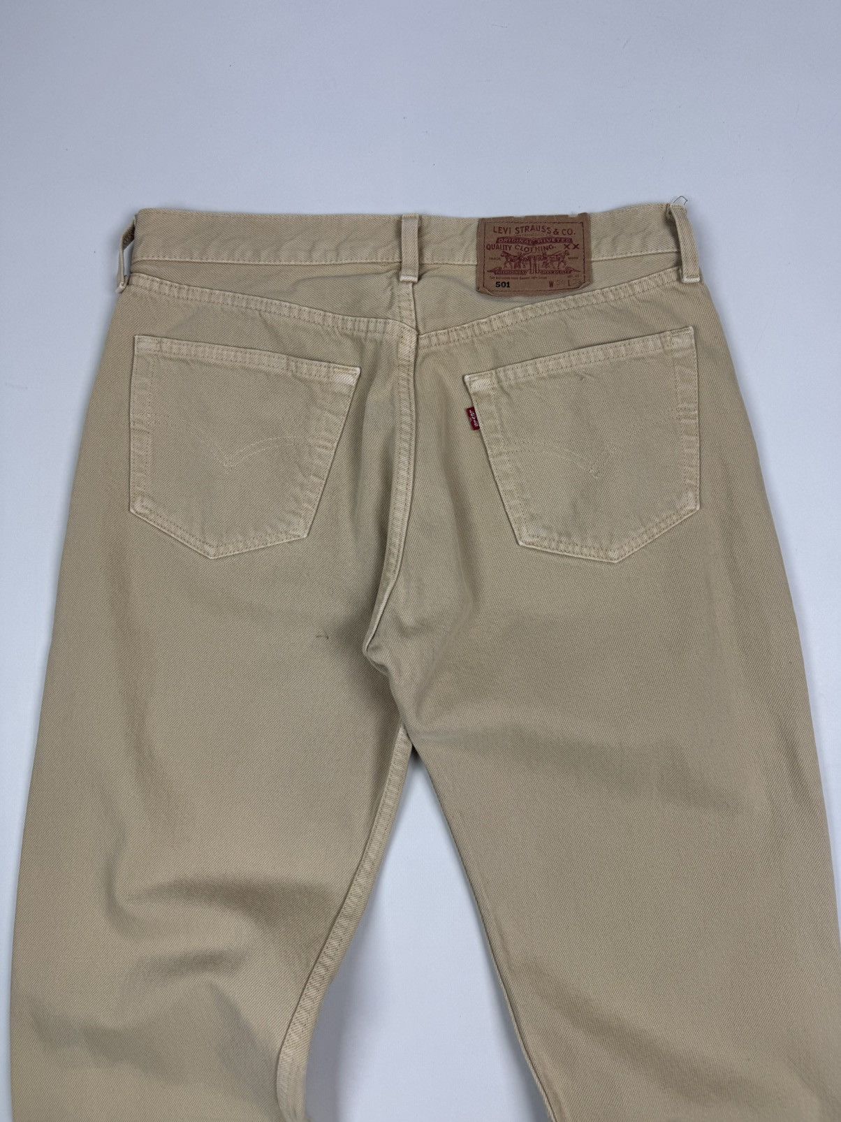 Levi's 1990’s Vintage Faded Levi’s 501 Beige Jeans Pants Size US 32 / EU 48 - 16 Thumbnail