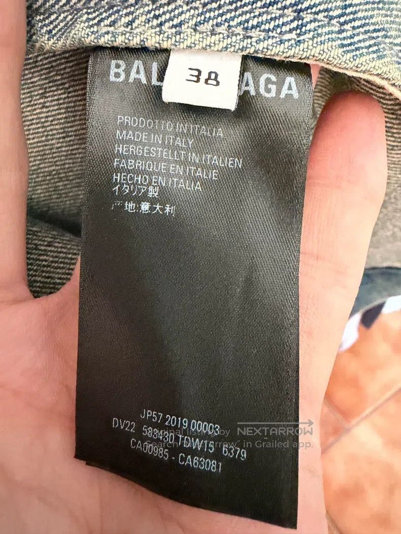 Balenciaga Balenciaga Heart Rhinestone All-over Print Logo Denim Jack Size XS / US 0-2 / IT 36-38 - 4 Thumbnail