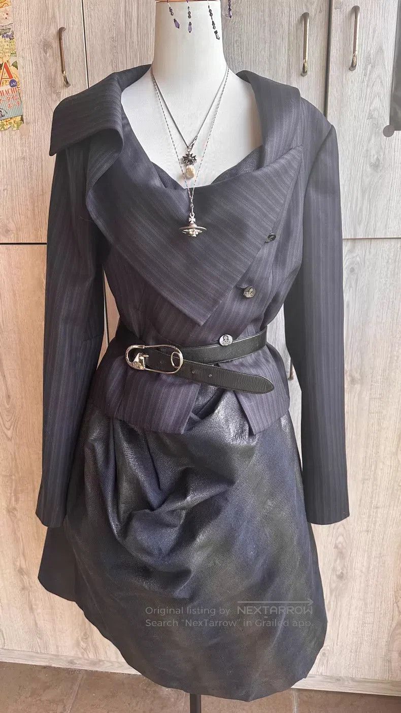 Vivienne Westwood Vivienne Westwood Irregular suit with dark green stripes, Size L / US 10 / IT 46 - 5 Thumbnail