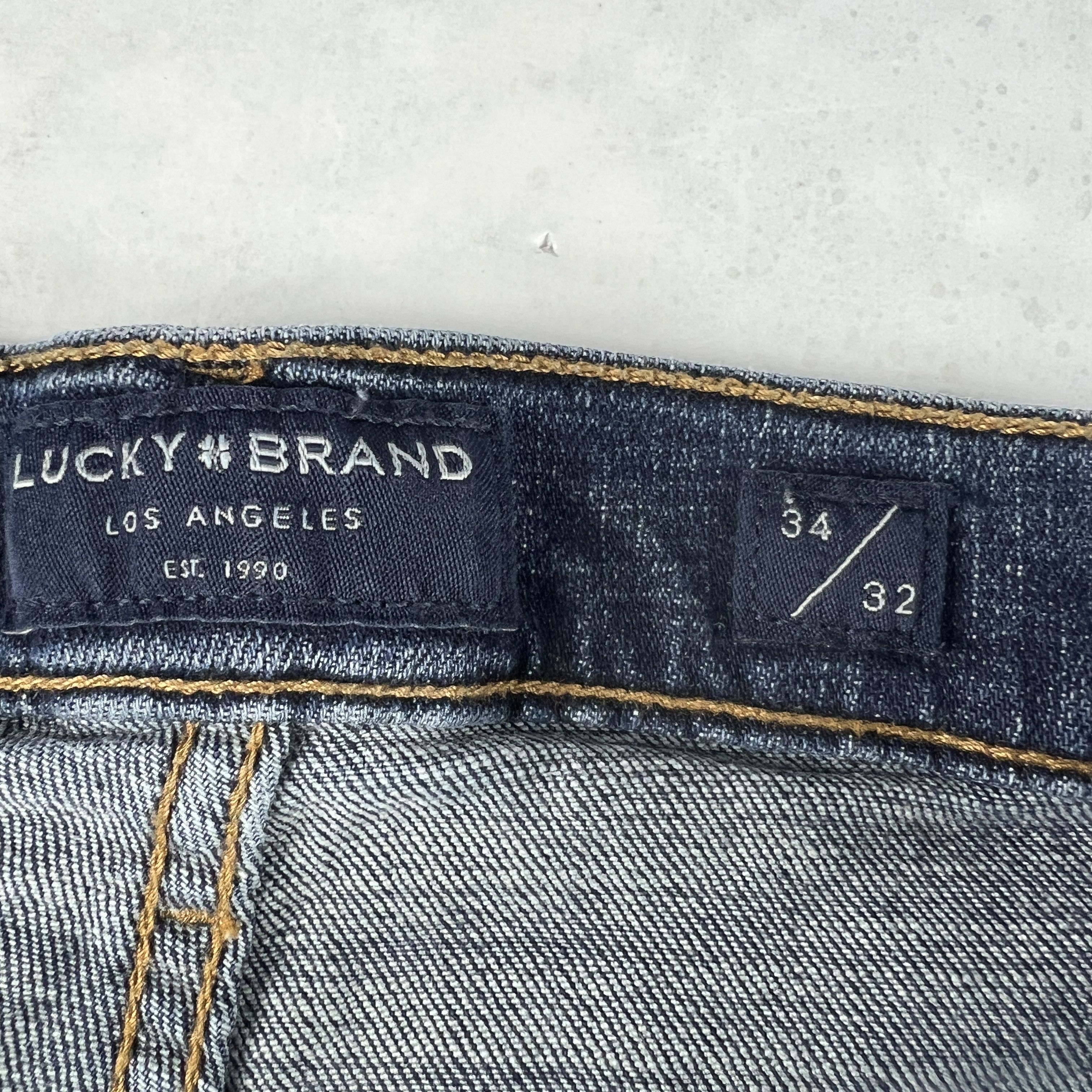 Lucky Brand Lucky Brand Jean 121 Slim Straight Blue Faded Stretch Denim Size US 33 - 9 Thumbnail