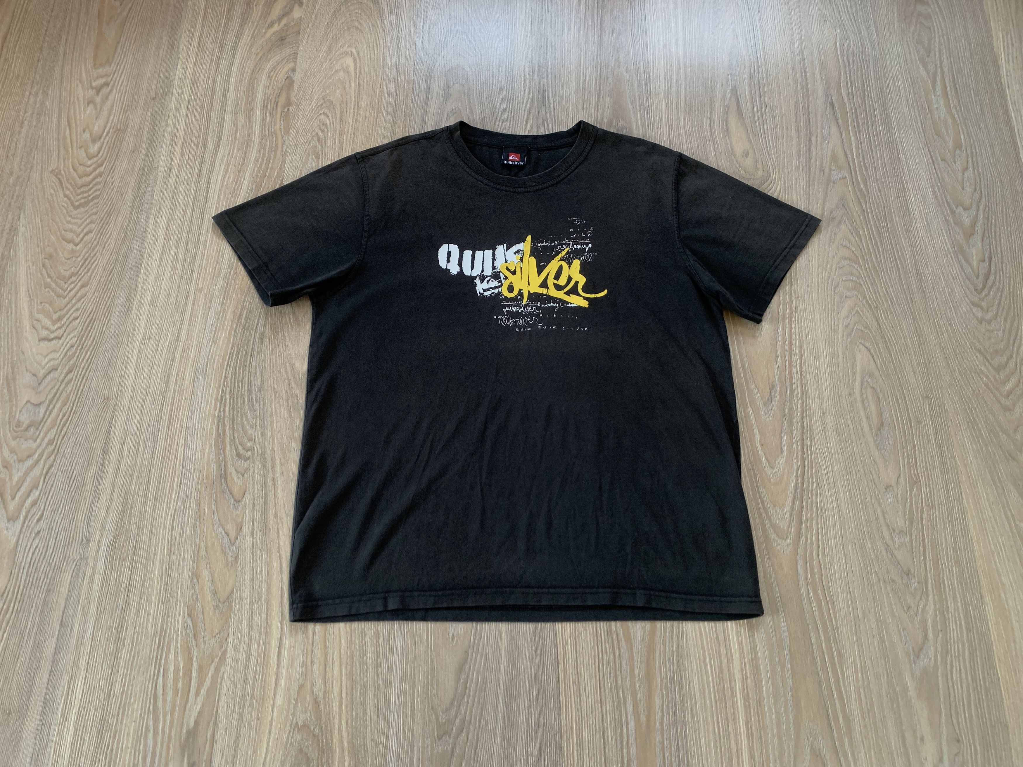 Quicksilver Vintage Quicksilver Cotton Black Printed T Shirt Size US XXL / EU 58 / 5 - 1 Thumbnail