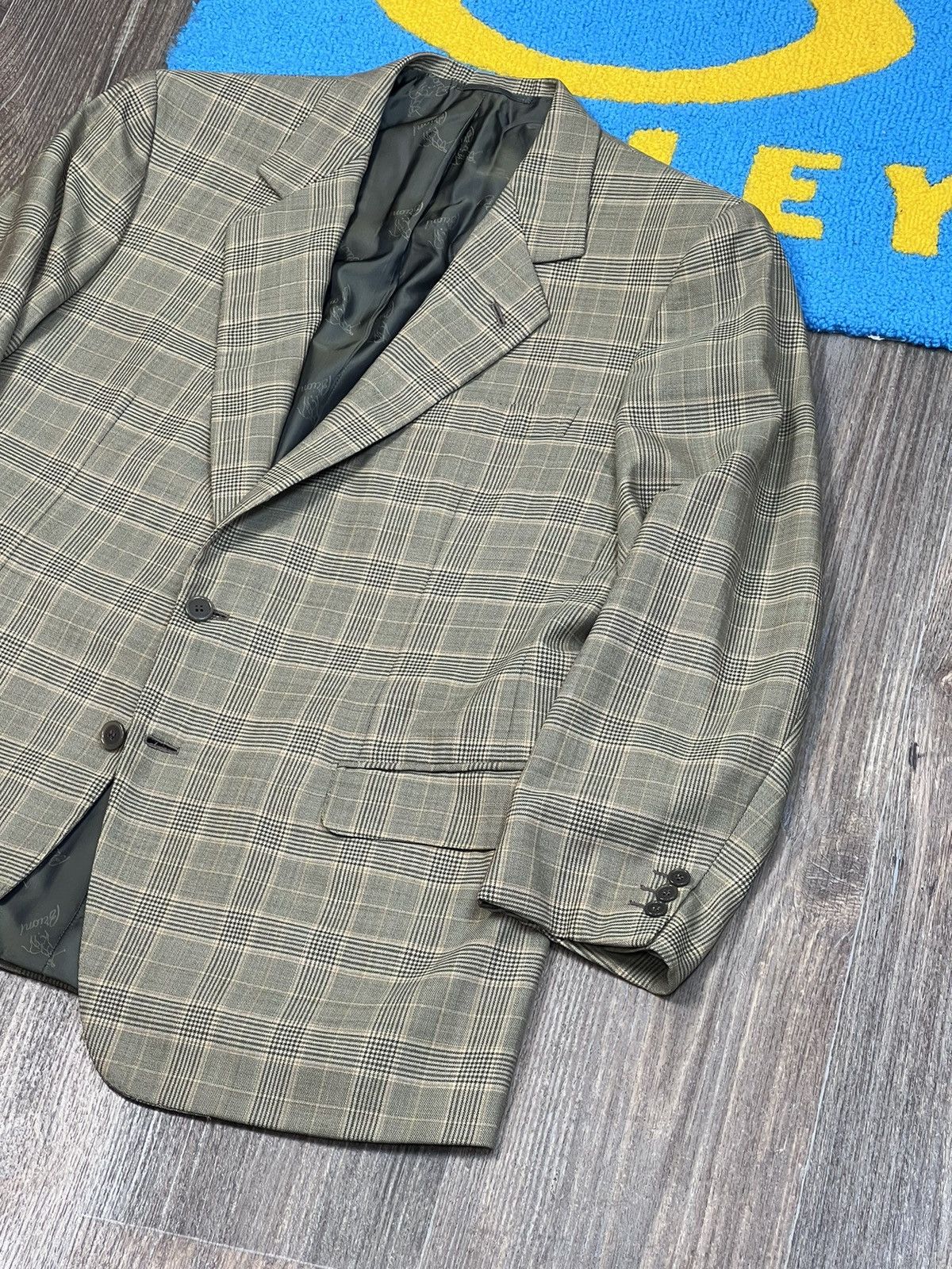 Brioni Brioni Parigi Wool Olive Check Blazer Two Buttons 52 Size 52S - 5 Thumbnail