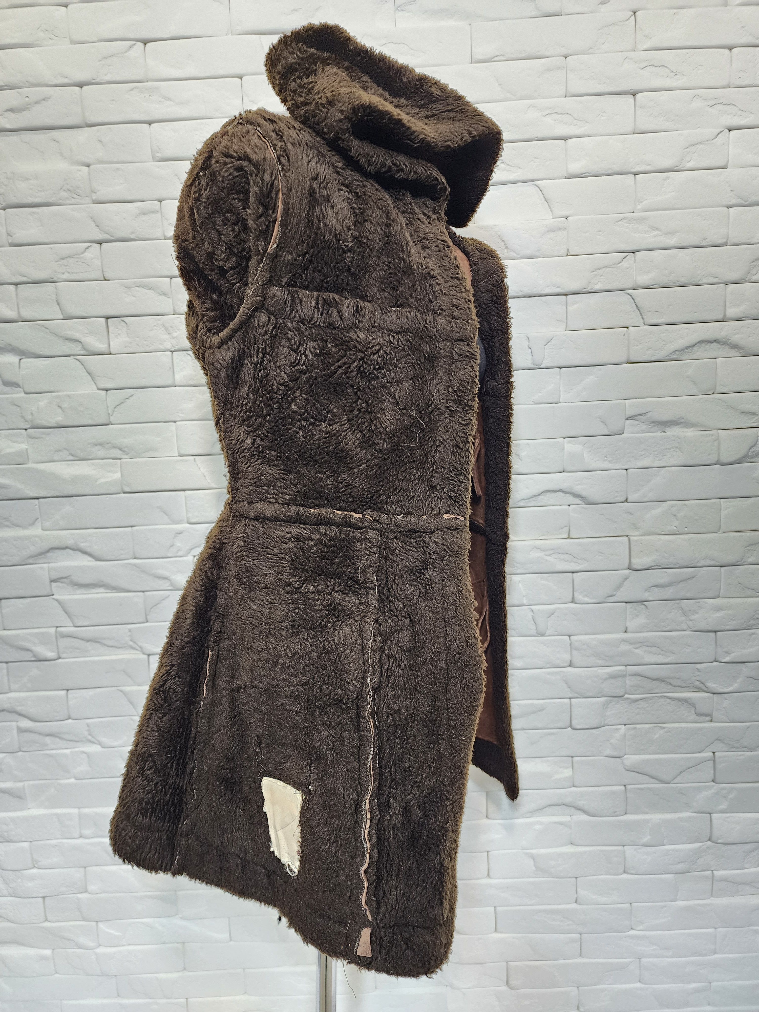 Genuine Leather Brown Suede Leather Jacket: Classic Hooded Design Size S / US 4 / IT 40 - 8 Thumbnail