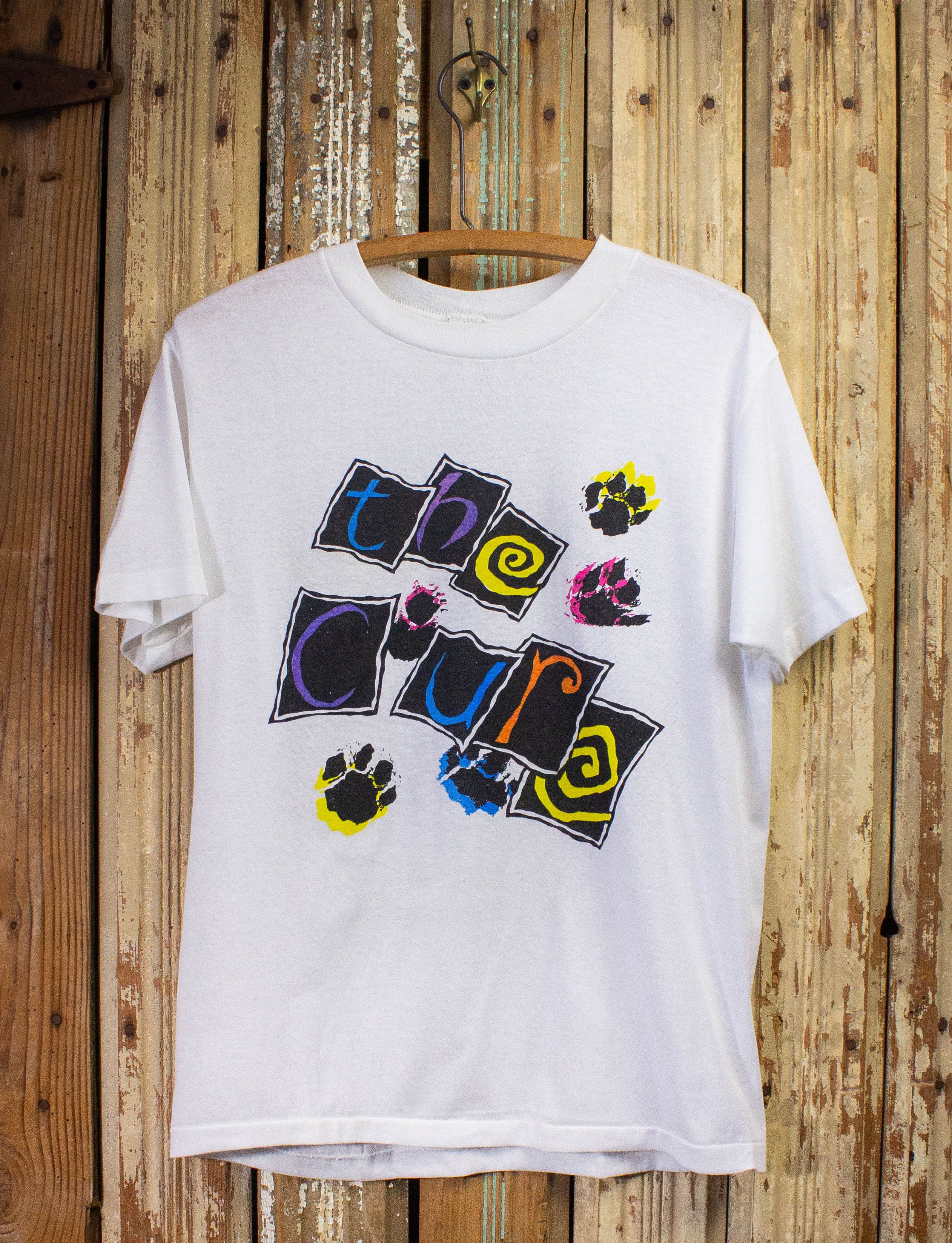 image of Band Tees x Vintage The Cure Logo Concert T Shirt 80's in White, Men's (Size Medium)