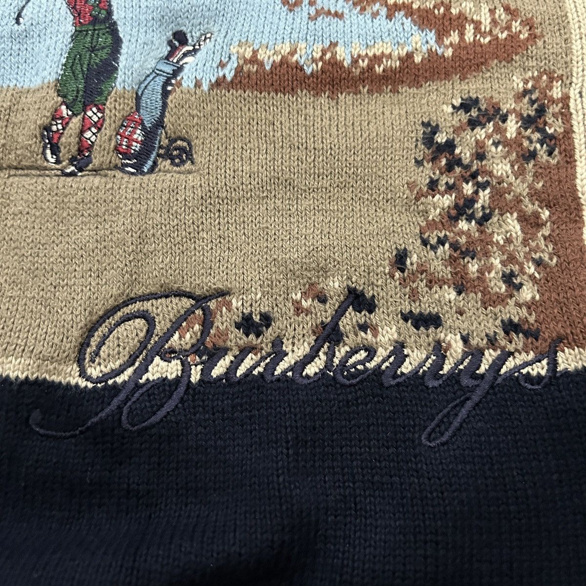 Burberry Vintage Burberrys Golf Logo Knitted Sweater Made in England Size US M / EU 48-50 / 2 - 6 Thumbnail