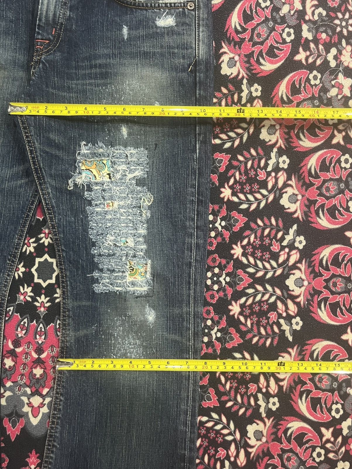 Tornado Mart Vintage Japan Edwin Miss 503 Dark Blue Distressed Flare Jean Size 31" - 15 Thumbnail