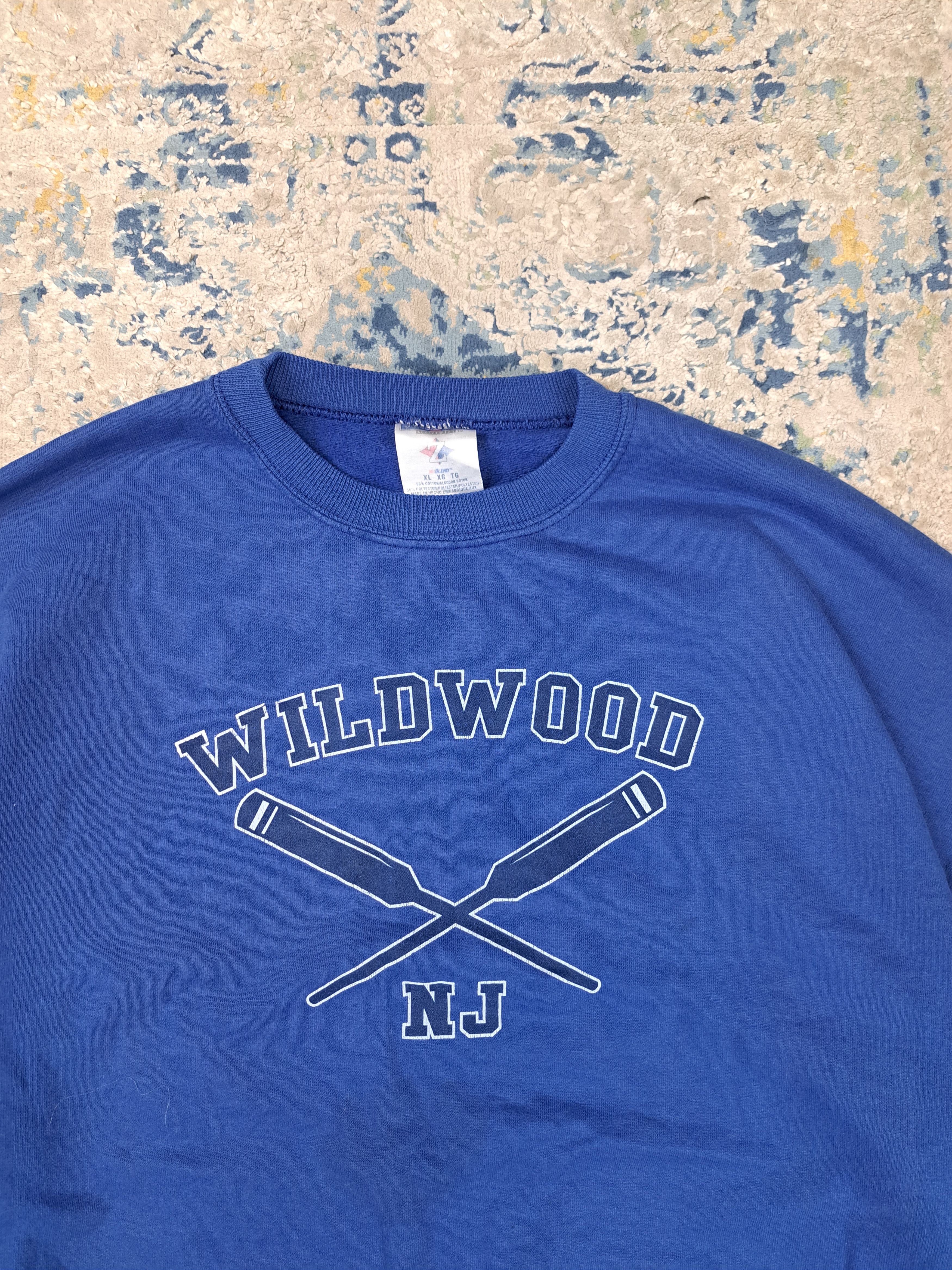 Jerzees Vintage 90s Wildwood NJ Boxy Fit Sweatshirt NCAA Size US XL / EU 56 / 4 - 2 Thumbnail
