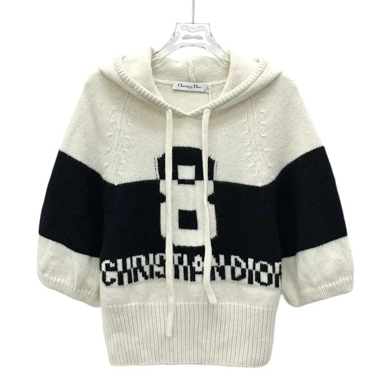 Dior Dior Color Block Wool Hoodie for Women 0089 Size M / US 6-8 / IT 42-44 - 1 Thumbnail