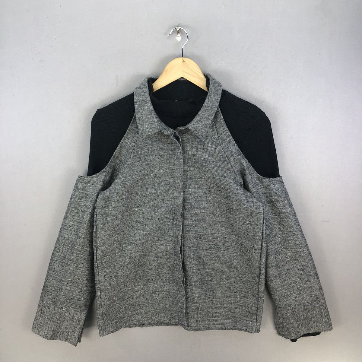 Japanese Brand Avant Garde ❗️Emoda Hybrid Button Up Double Layer Shirt Size XS / US 0-2 / IT 36-38 - 1 Thumbnail