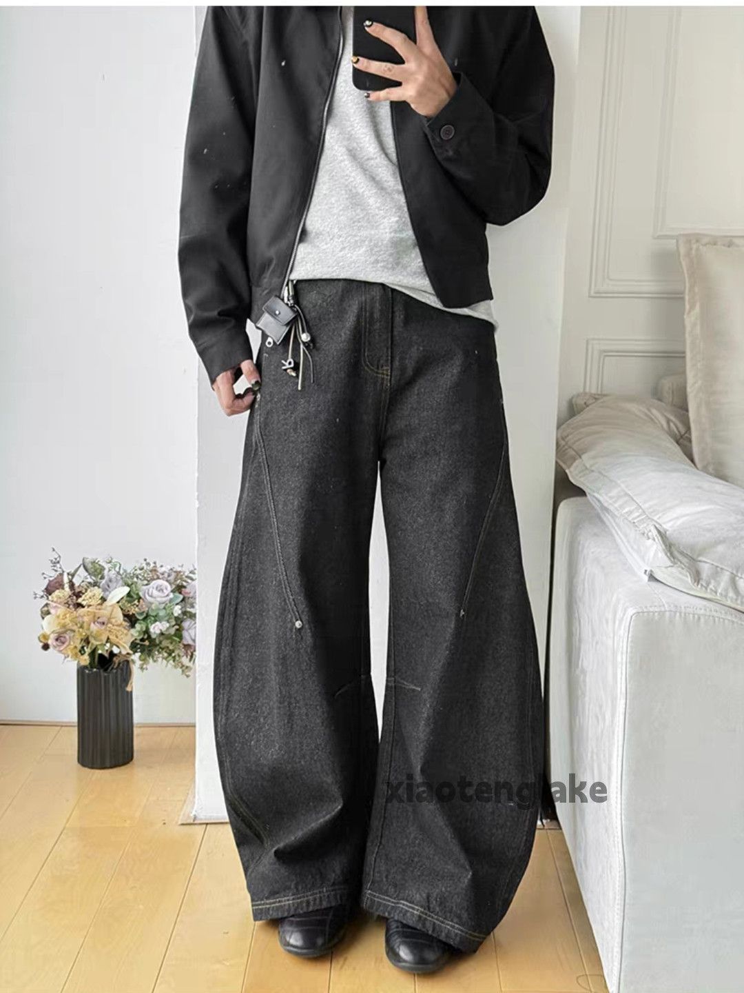 Jean xtl retro utility vintage loose baggy flared yuppie jeans Size US 28 / EU 44 - 5 Thumbnail