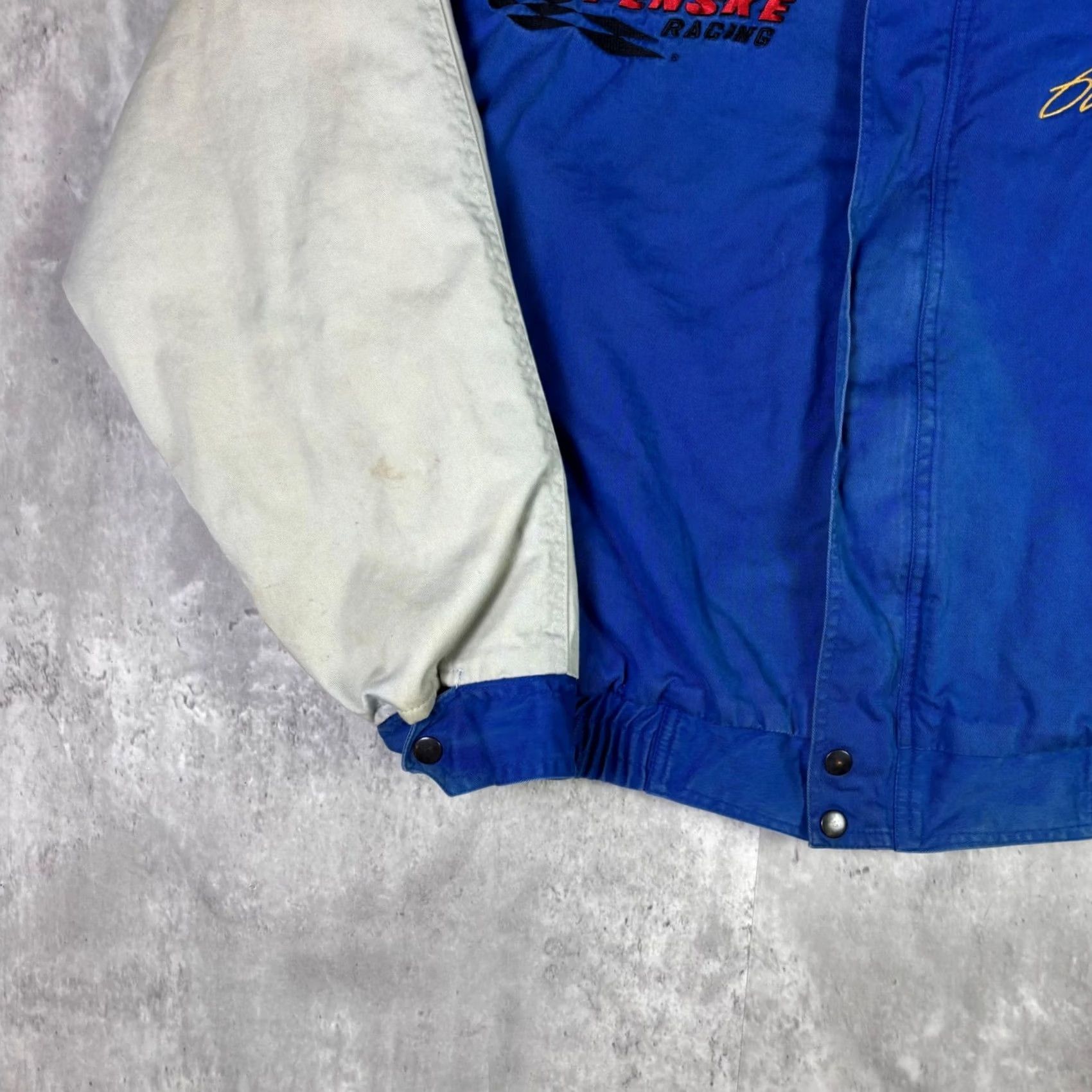 Rusty VINTAGE Rusty Wallace Miller Lite NASCAR Racing Jacket Penske Racing Blue XL Bomber Jacket Men Size US XL / EU 56 / 4 - 6 Thumbnail