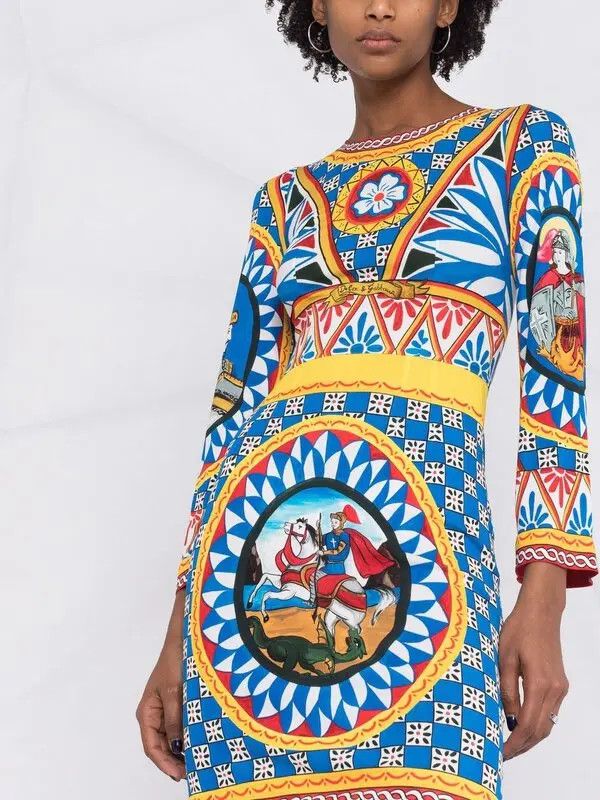 Dolce & Gabbana o1y0825 Mini Dress in Multicolor Size XS / US 0-2 / IT 36-38 - 3 Thumbnail