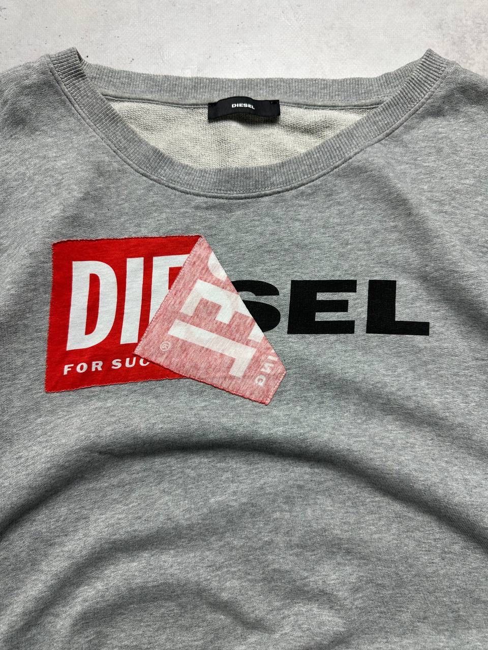 Diesel × Vintage Vintage Diesel Big Logo Boxy Sweatshirt M Size US M / EU 48-50 / 2 - 6 Thumbnail