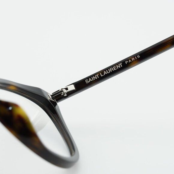 Saint Laurent Paris Saint Laurent SL833 002 Eyeglasses Dark Havana 55mm Square Size ONE SIZE - 8 Thumbnail