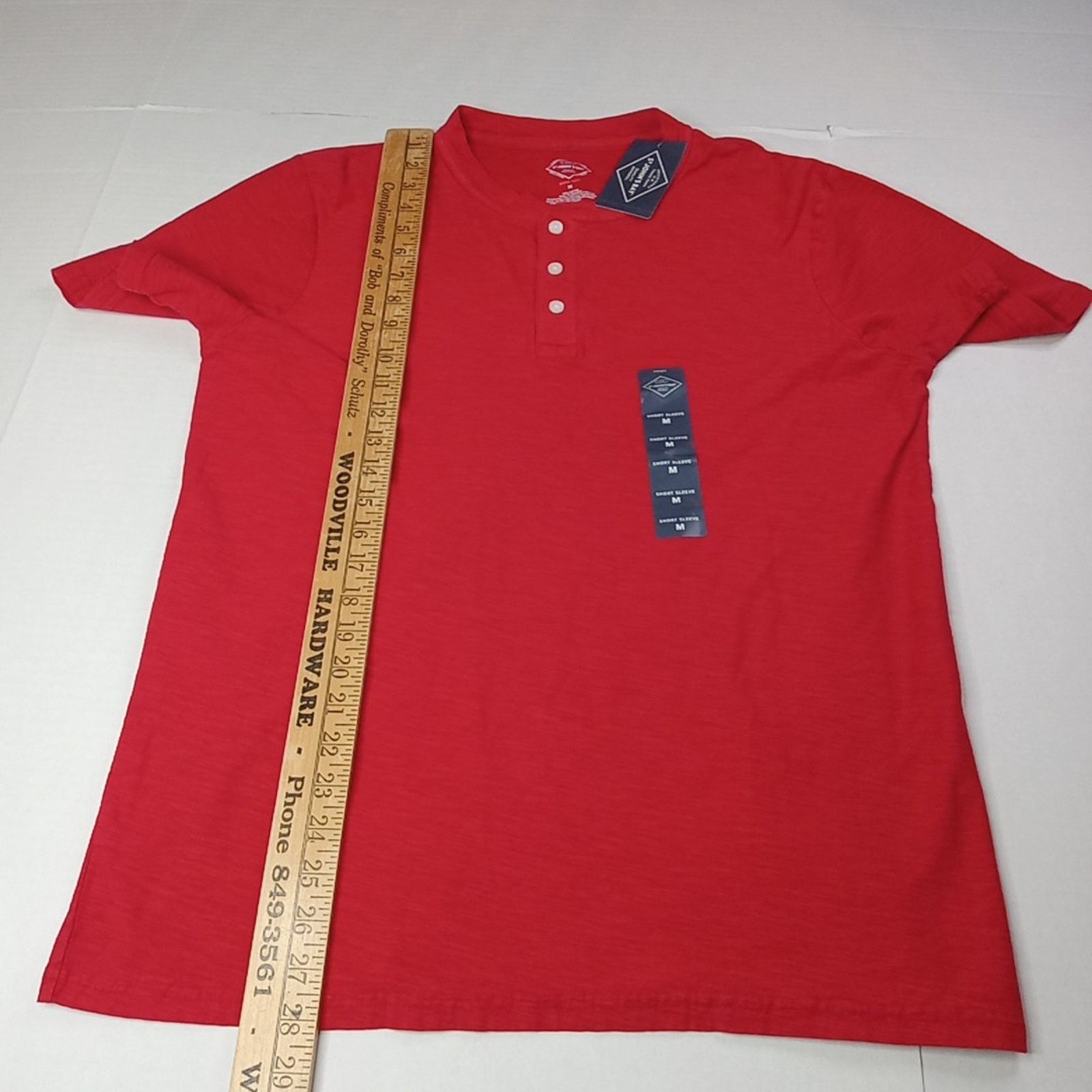 St. Johns Bay St. John’s Bay Henley Shirt Men's Size M Red Super Soft NWT Size US M / EU 48-50 / 2 - 5 Thumbnail