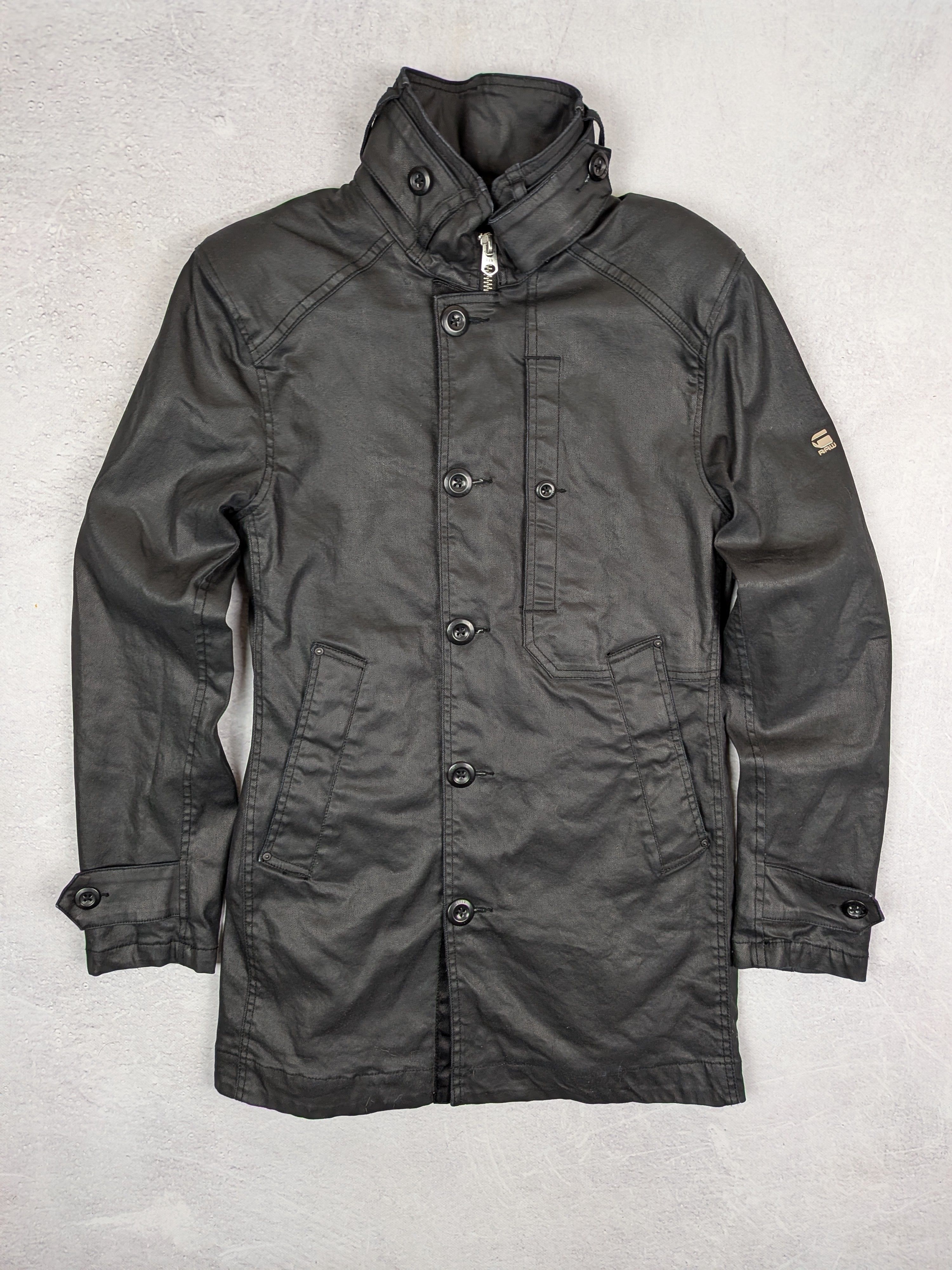 G-Star G-Star Raw Garber Coated Denim Trench Coat Black S M Size US S / EU 44-46 / 1 - 1 Thumbnail