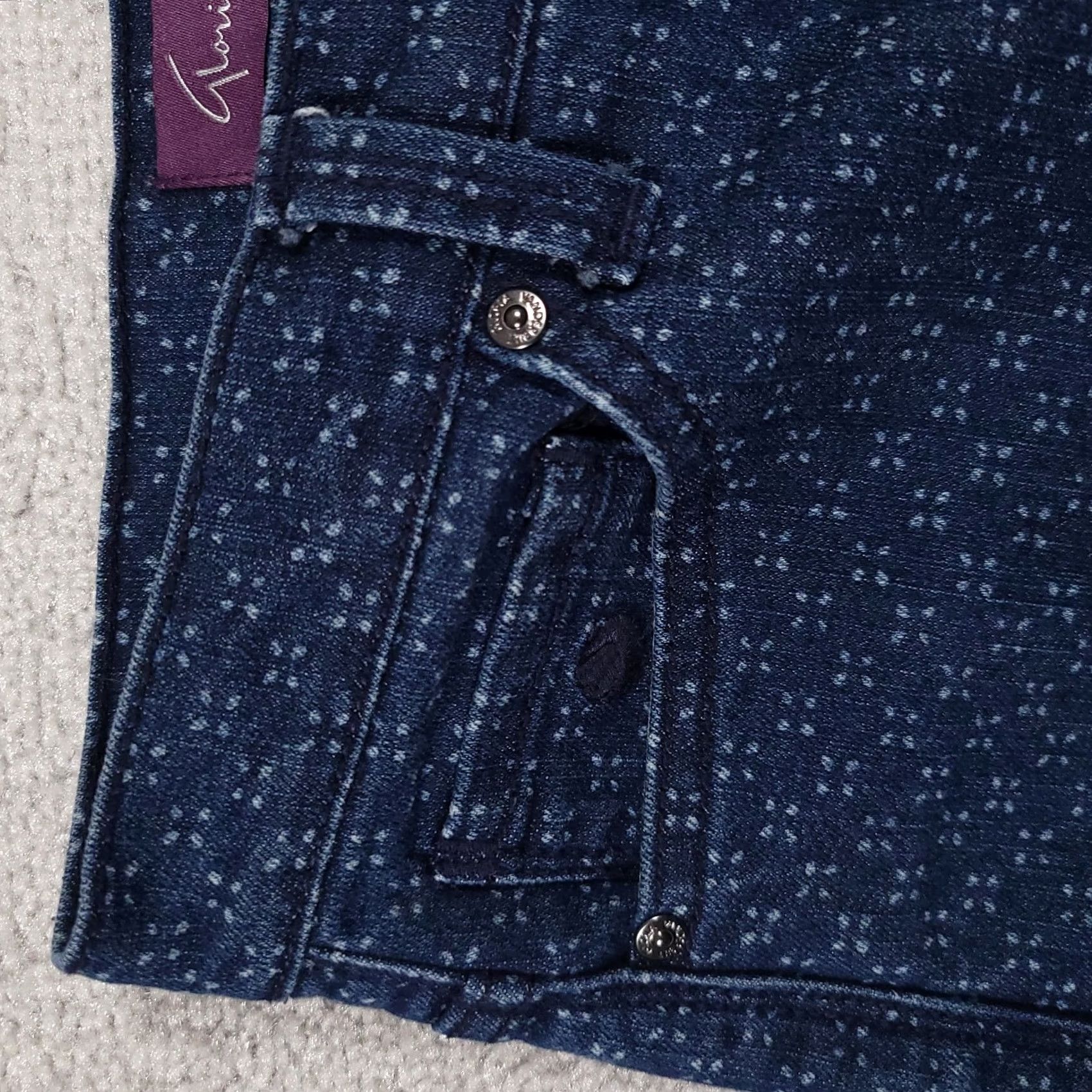 Gloria Vanderbilt Gloria Vanderbilt Jeans Womens 4 Blue Straight Leg Geometric All Over Print Boho Shirt Size 27" / US 4 / IT 40 - 6 Thumbnail