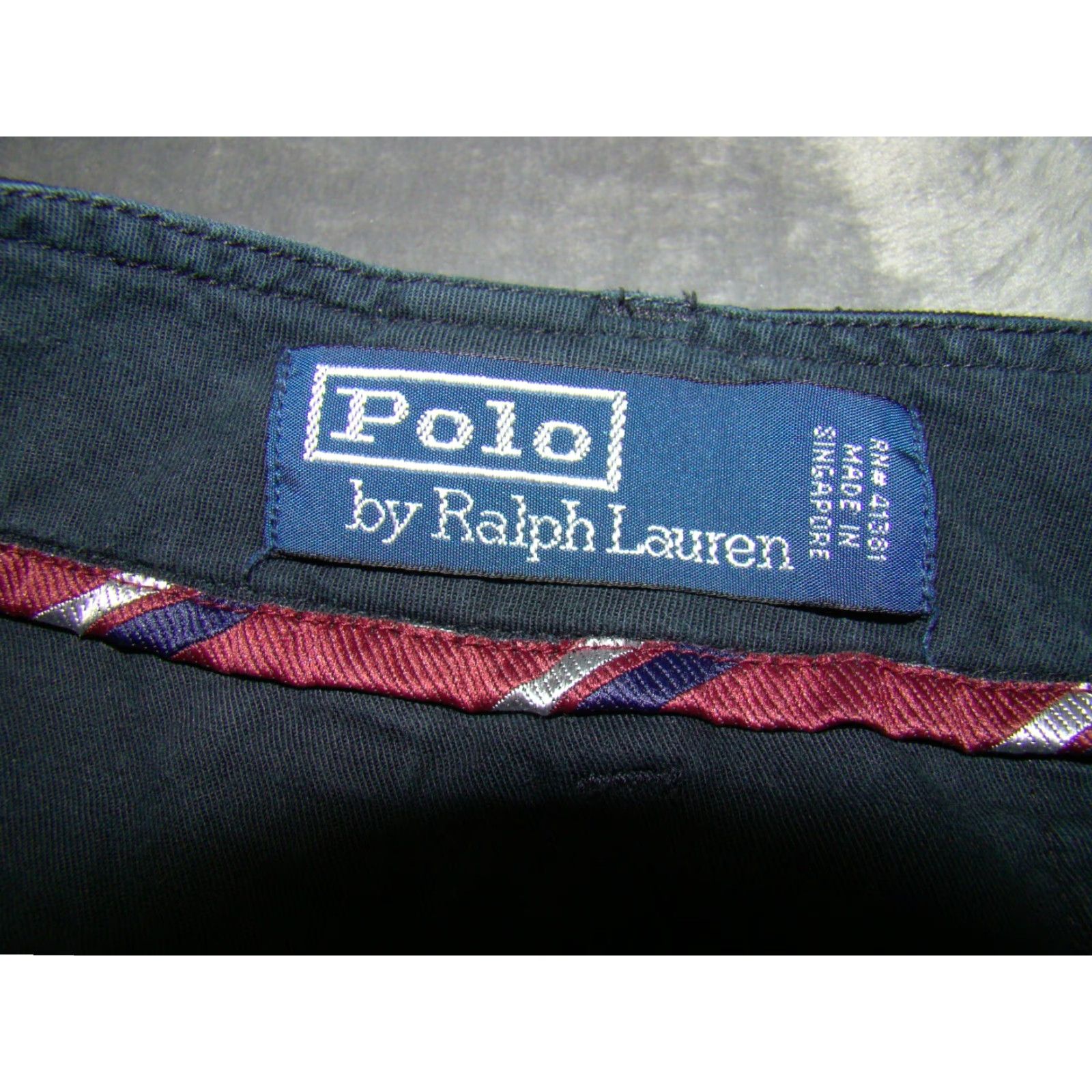 Polo Ralph Lauren Polo Ralph Lauren Vintage Chino Pants Mens 36x32 Navy Blue Button Fly Casual Flat Front Brown Buttons Regular Per Inseam 32 Size US M / EU 48-50 / 2 - 6 Thumbnail
