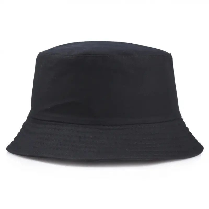 image of Hats Solid Color Black Foldable Bucket Hat, Men's