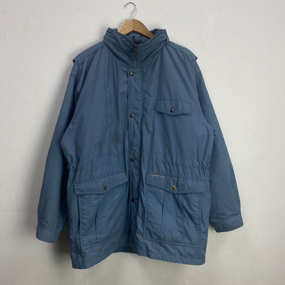 Balenciaga × Vintage VINTAGE‼️Balenciaga Paris Hooded Parka Jacket Size US XL / EU 56 / 4 - 1 Thumbnail