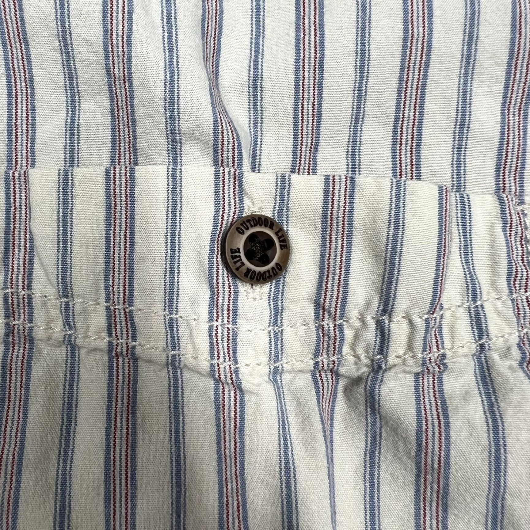 Alife Outdoor Life Shirt Button Down Shirt M Ivory Striped Men Size US M / EU 48-50 / 2 - 3 Thumbnail