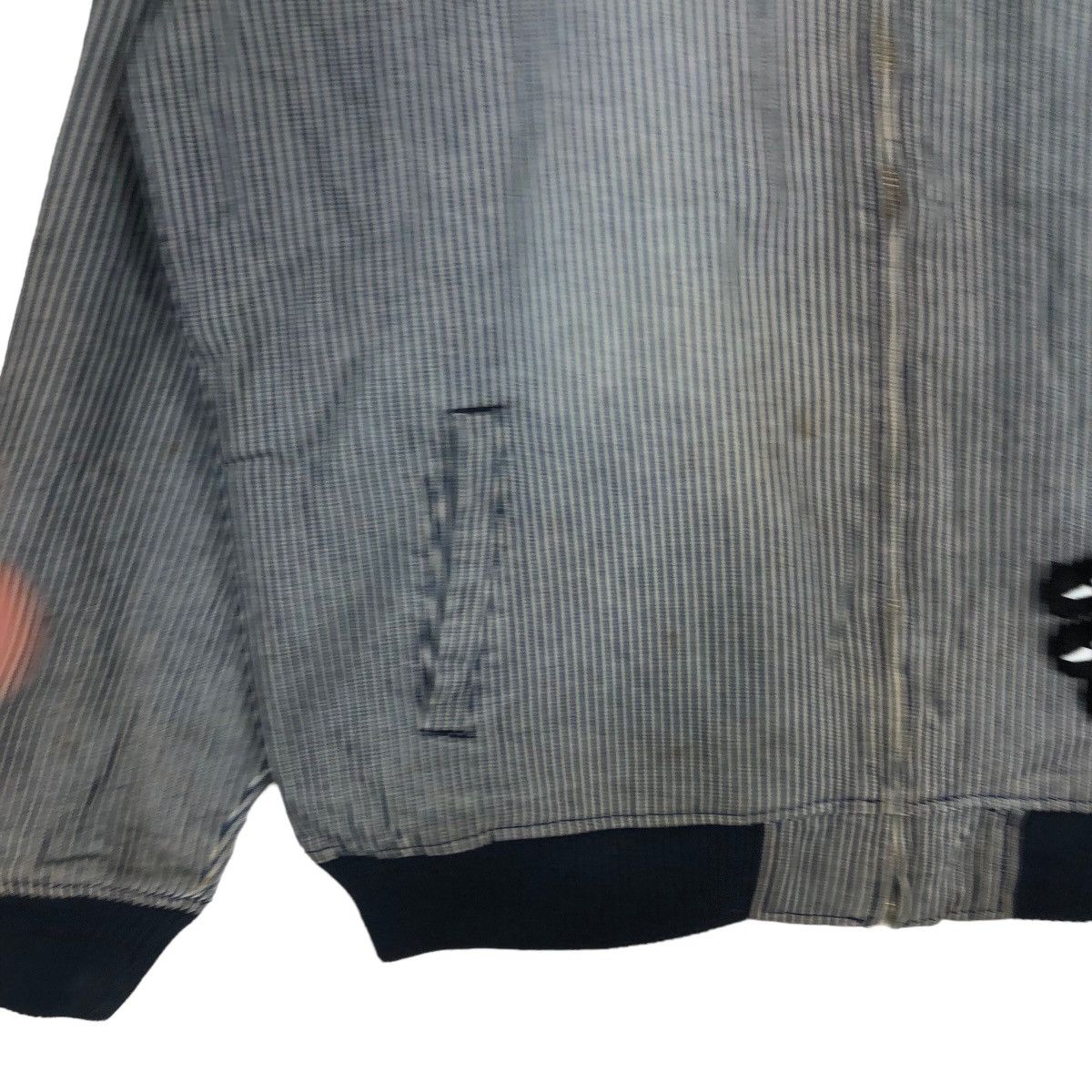 Japanese Brand 🔥90’s Striped Bomber Jacket 76 Lubricant Big Logo Size US L / EU 52-54 / 3 - 4 Thumbnail