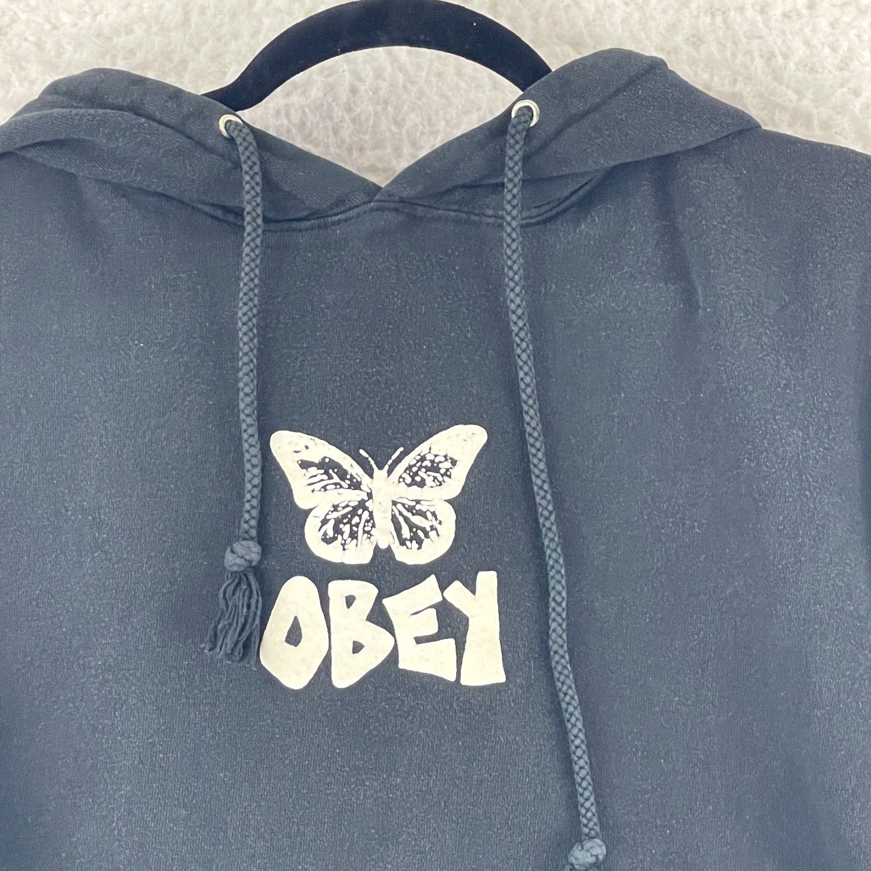 Obey OBEY Metamorphosis Hoodie Sweater Mens Medium Black Pullover Long Sleeve Cotton Size US M / EU 48-50 / 2 - 3 Thumbnail