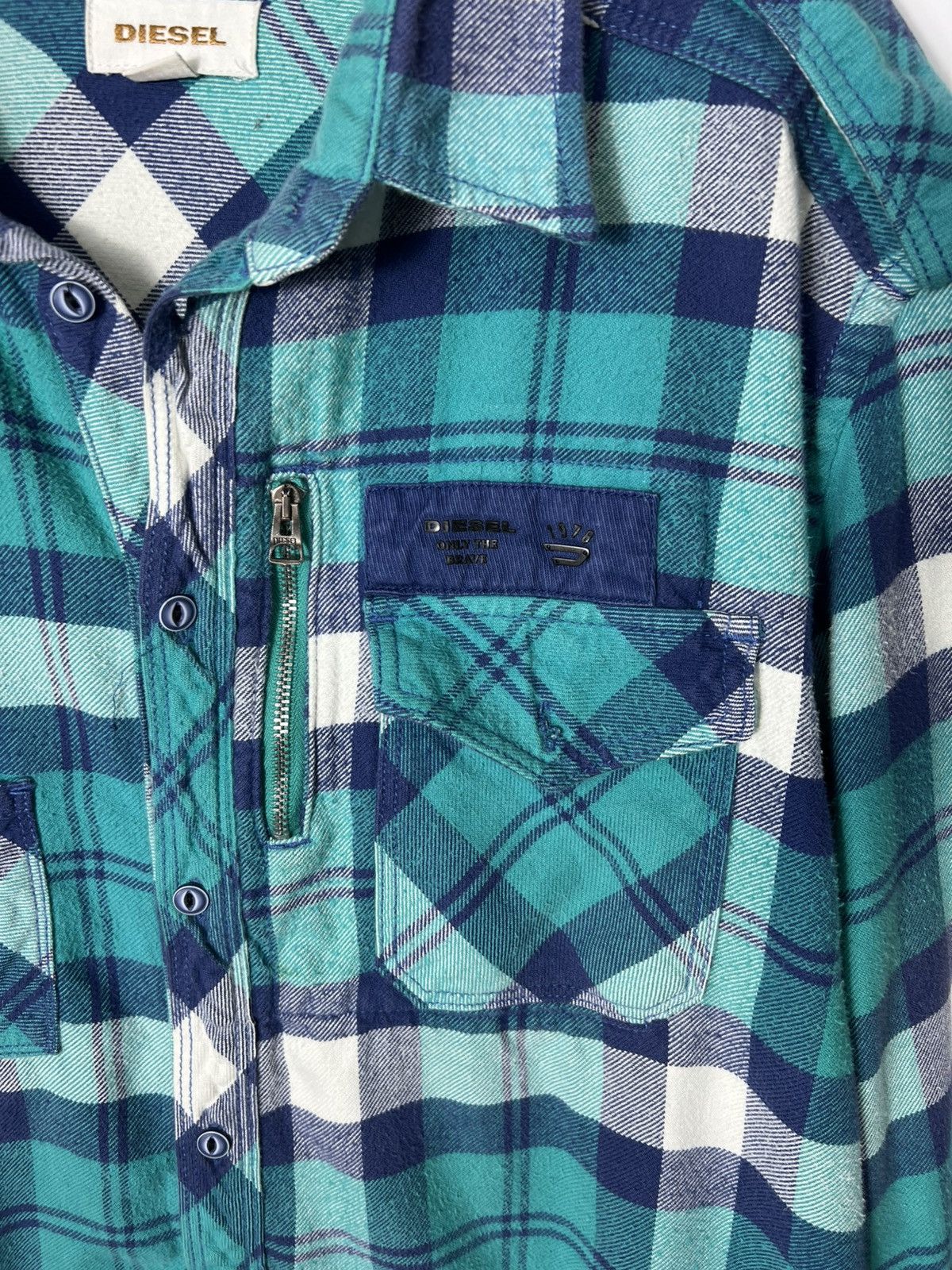 Diesel Vintage streetwear y2k Diesel Flannel Shirt Size US XL / EU 56 / 4 - 3 Thumbnail