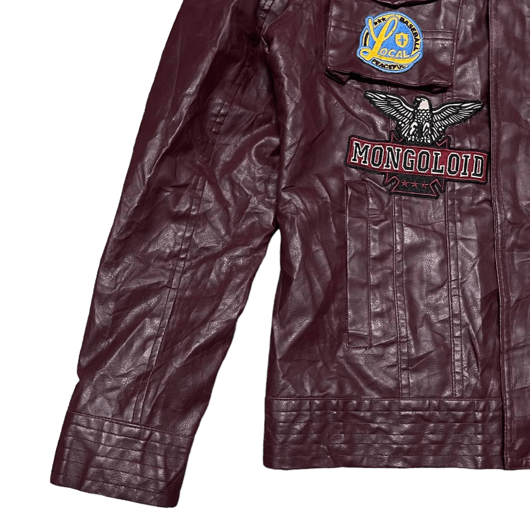 Japanese Brand Japanese Racing Biker Patches Synthetic Leather Jacket Size US L / EU 52-54 / 3 - 4 Thumbnail