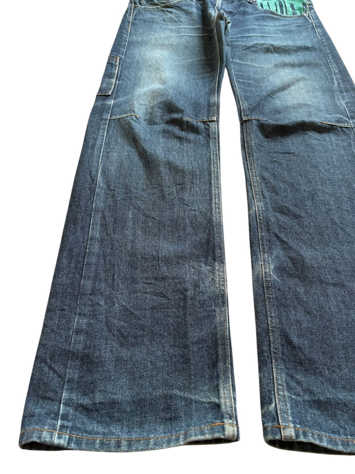 Japanese Brand Vintage Japanese Brand Faded Wash Spell Out Baggy Jeans Size US 38 / EU 54 - 6 Thumbnail