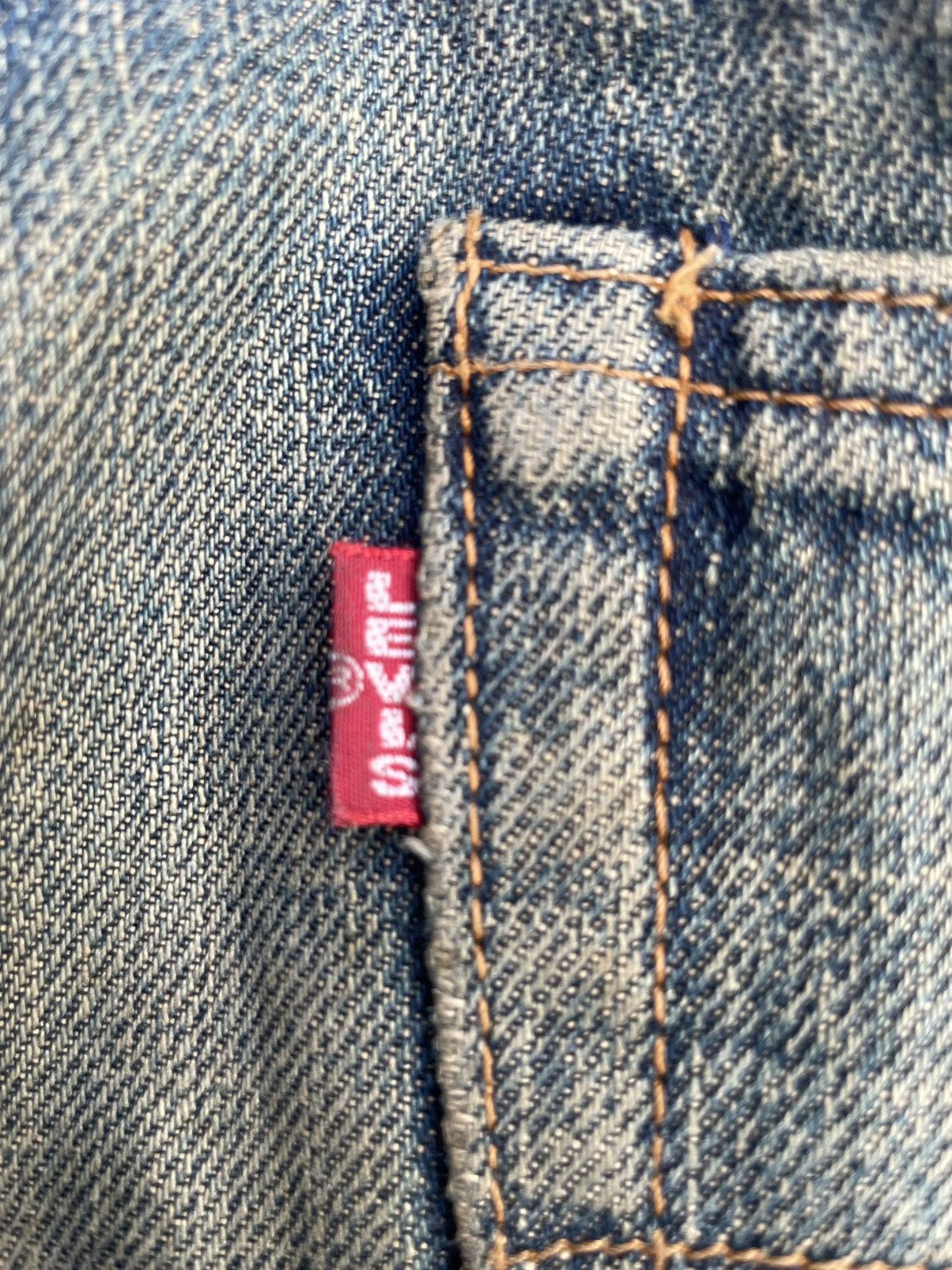 Levi's Vintage 1994 Levi’s 502XX E Selvedge Distressed Size US 31 - 18 Thumbnail