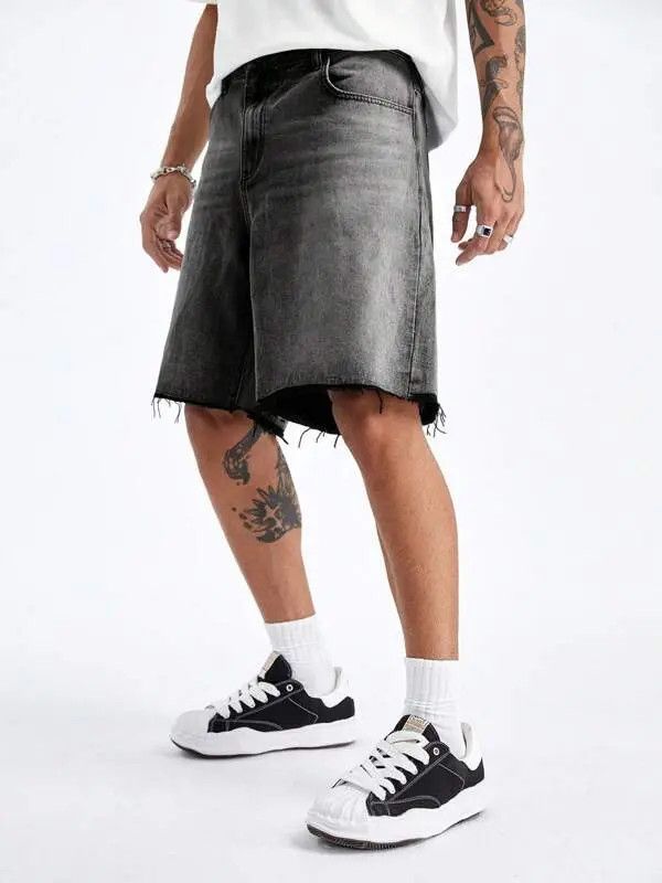 Jean Kusuno x Ryou Vintage RAW washed Shorts Jorts jeans ripped Size US 32 / EU 48 - 4 Thumbnail