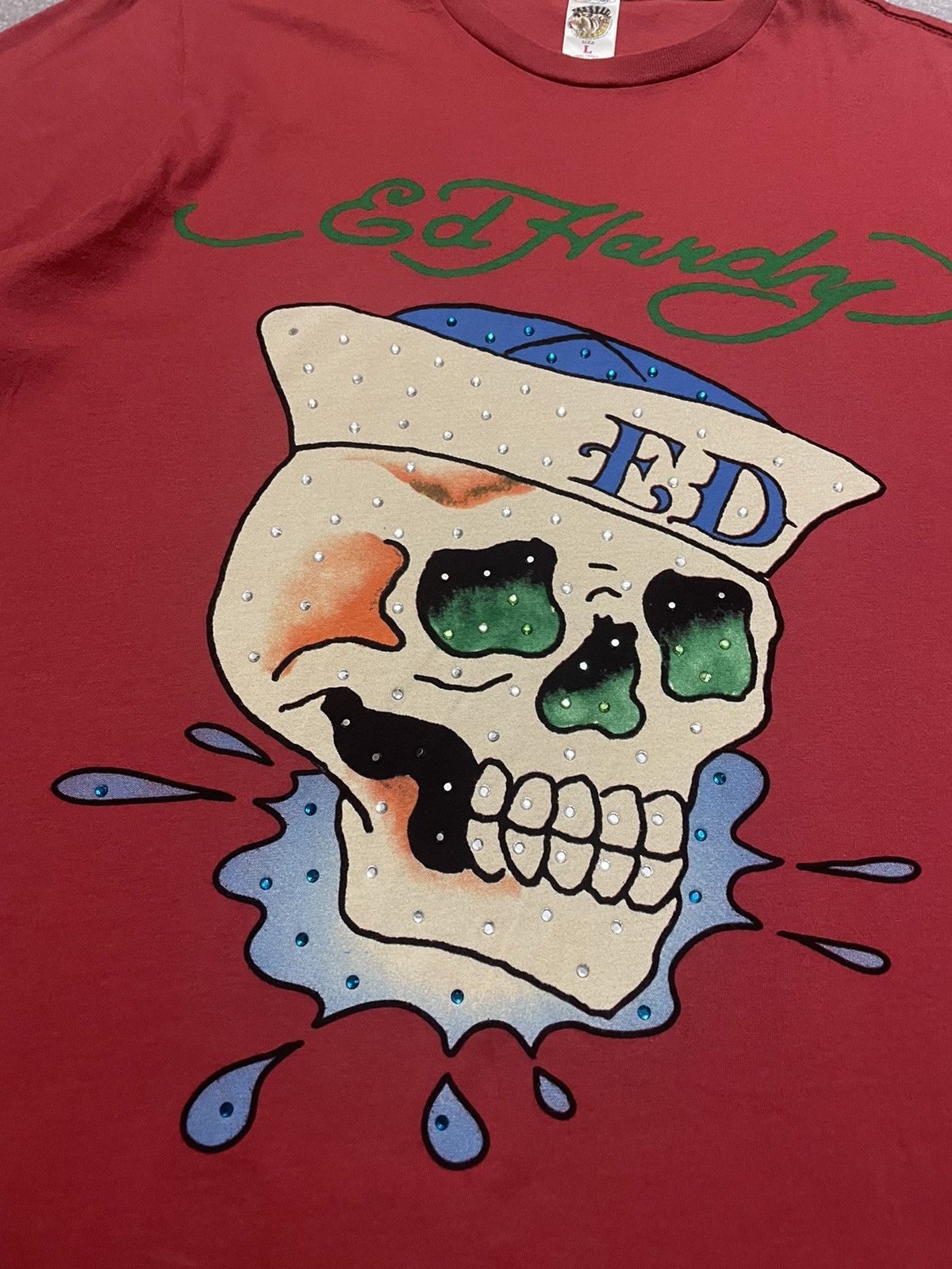 Christian Audigier Vintage Ed Hardy T-shirt Y2K Size US L / EU 52-54 / 3 - 4 Thumbnail