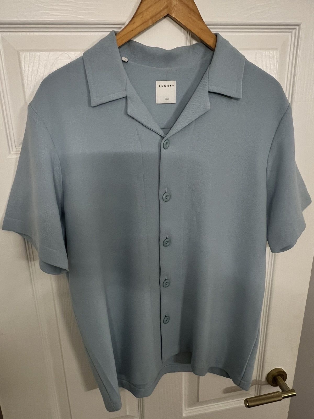 Sandro SANDRO PARIS CUBAN COLLAR SHIRT SIZE L Size US M / EU 48-50 / 2 - 3 Thumbnail