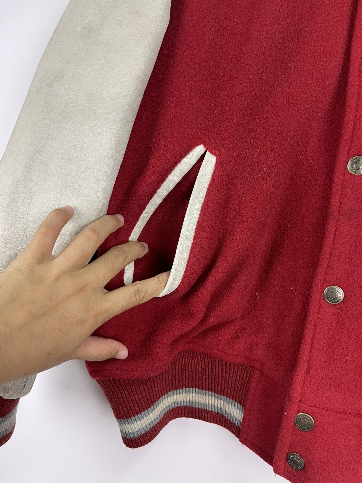 Vintage Vintage Mayson Grey Varsity Jacket Size US L / EU 52-54 / 3 - 10 Thumbnail