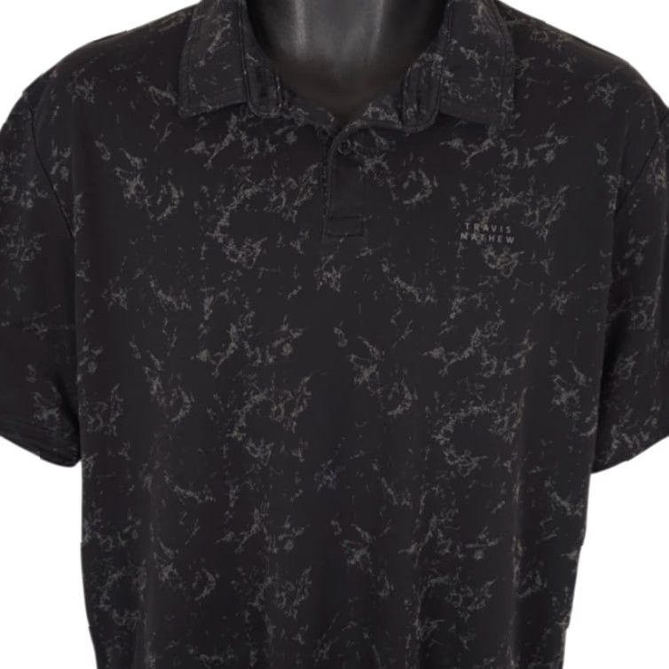 TravisMathew Travis Mathew Warmer Tides Scoop Polo Shirt Mens Large Black Zouk Las Vegas Size US L / EU 52-54 / 3 - 2 Thumbnail