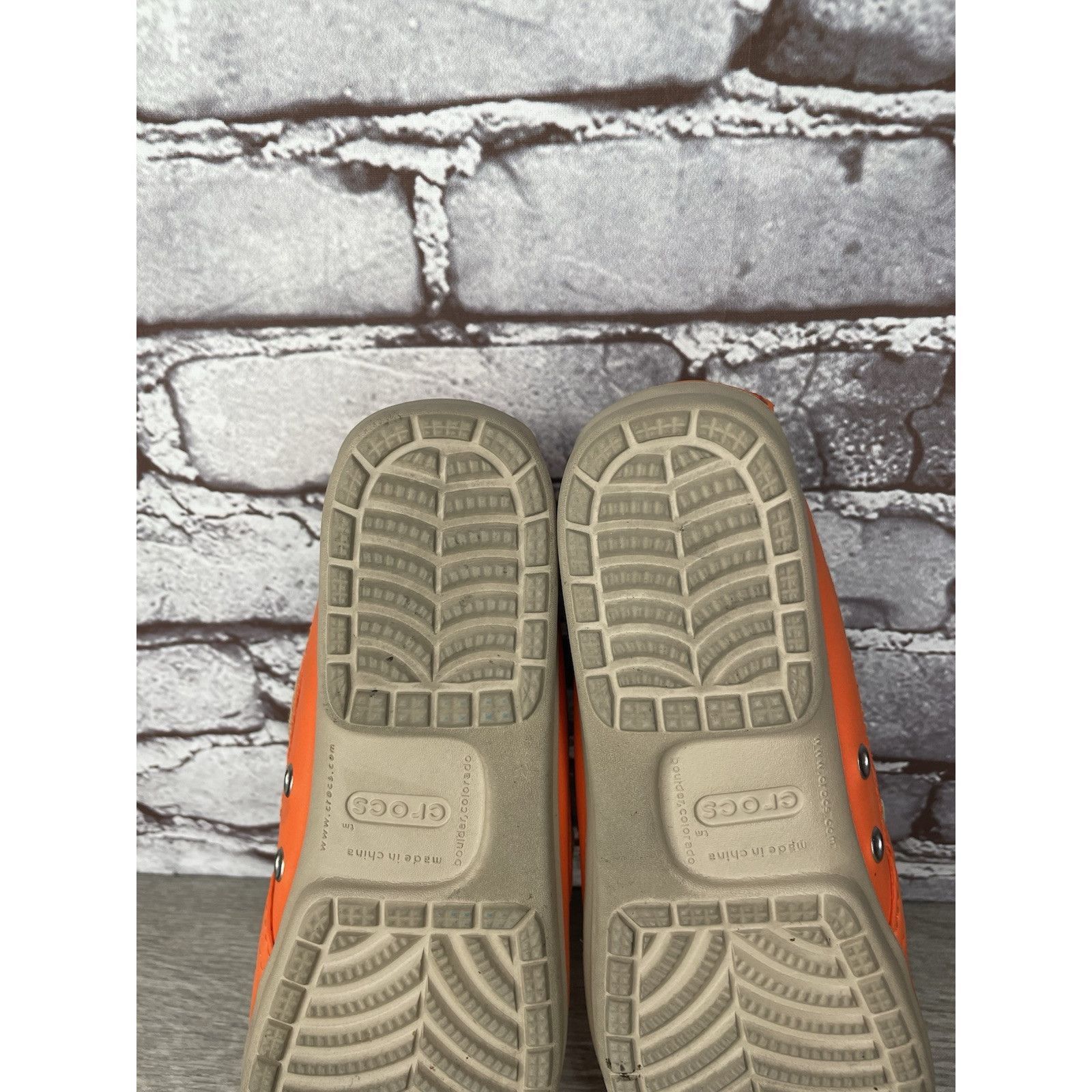 Crocs CROCS Beach Line Orange Synthetic Slip on Boat Loafers Women Size US 8 / IT 38 - 17 Thumbnail